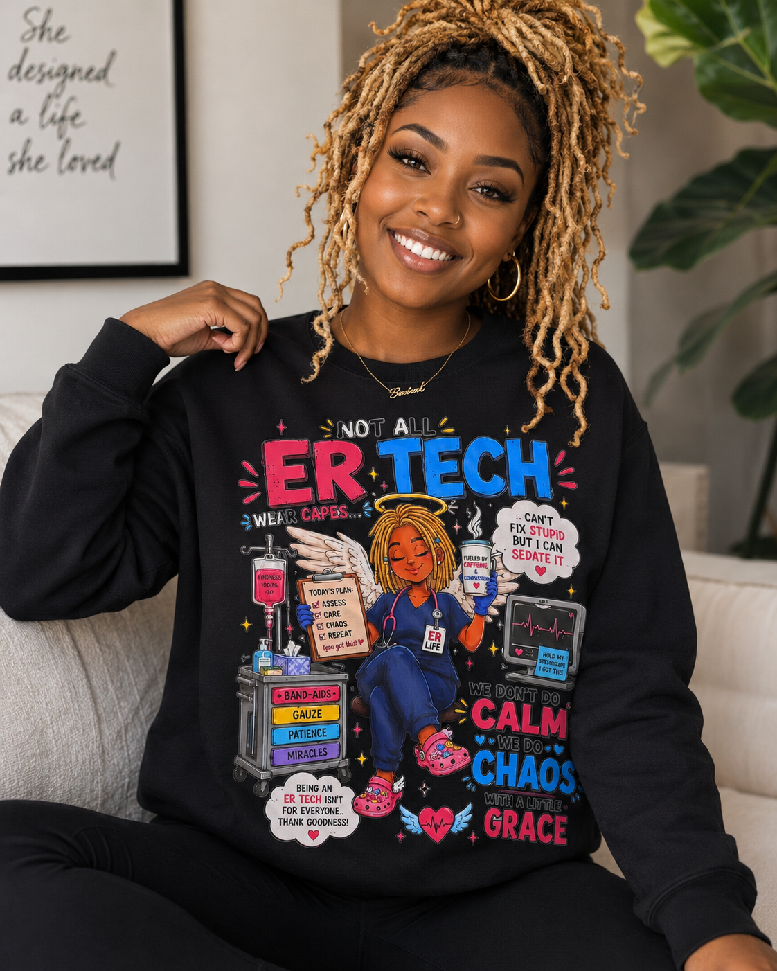 JocMyStyle African American ER Tech Sweatshirt