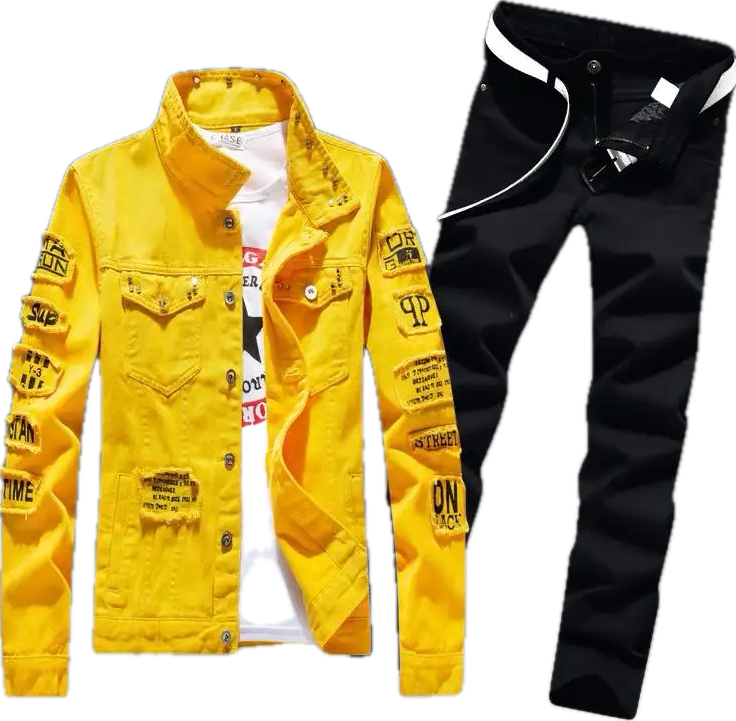 MEN YELLOW & BLACK 4 PC