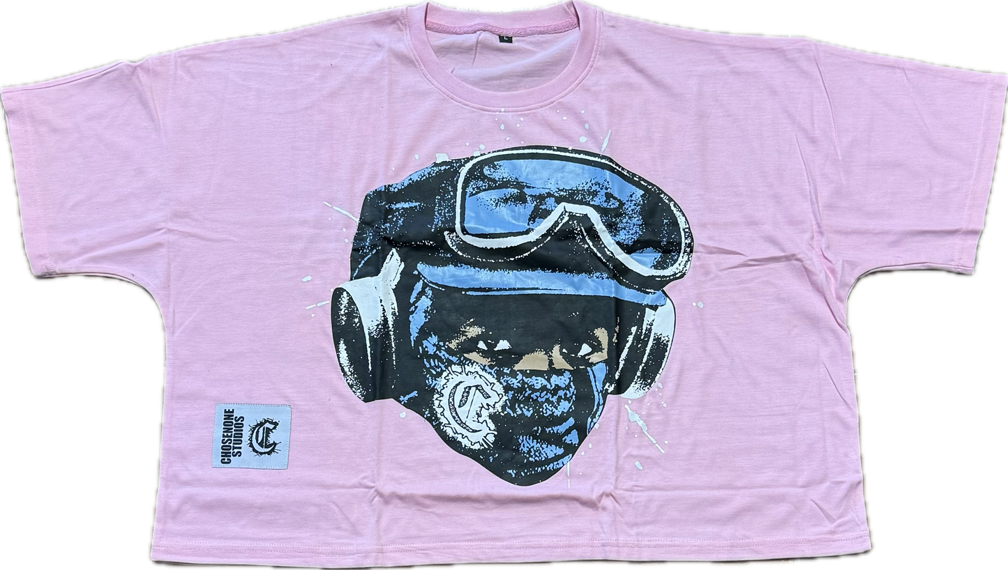 Men’s Big Draco Head & Headphone Crop Top