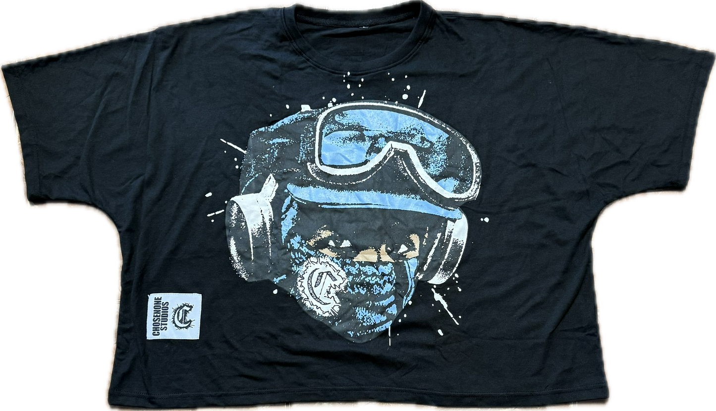 Men’s Big Draco Head & Headphone Crop Top