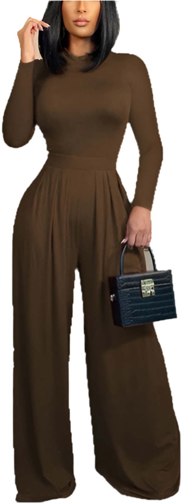 BROWN BODYCON 2 PIECE