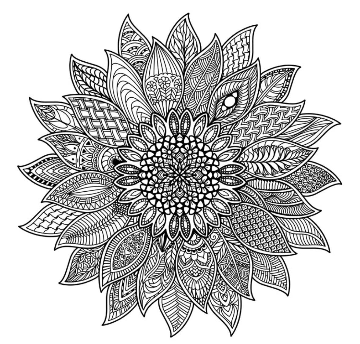 JOCMYSTYLE ABSTRACT FLOWER IRON ON TRANSFER