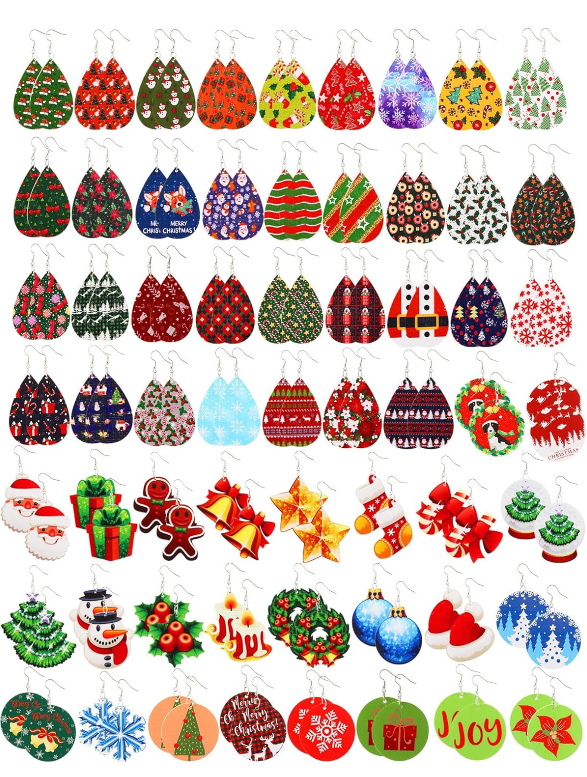 FEAX LEATHER CHRISTMAS EAR RINGS