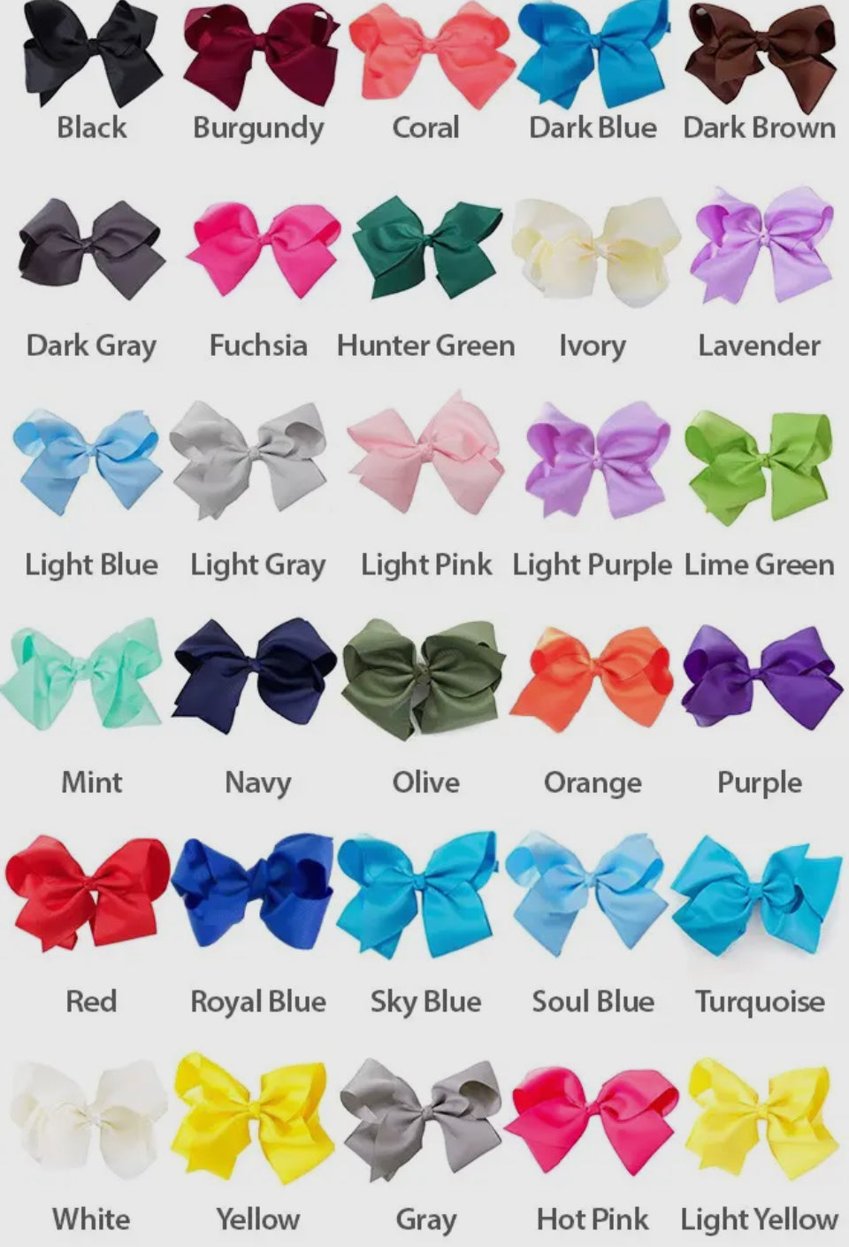 YOUTH 8 INCH HAIR BOWS