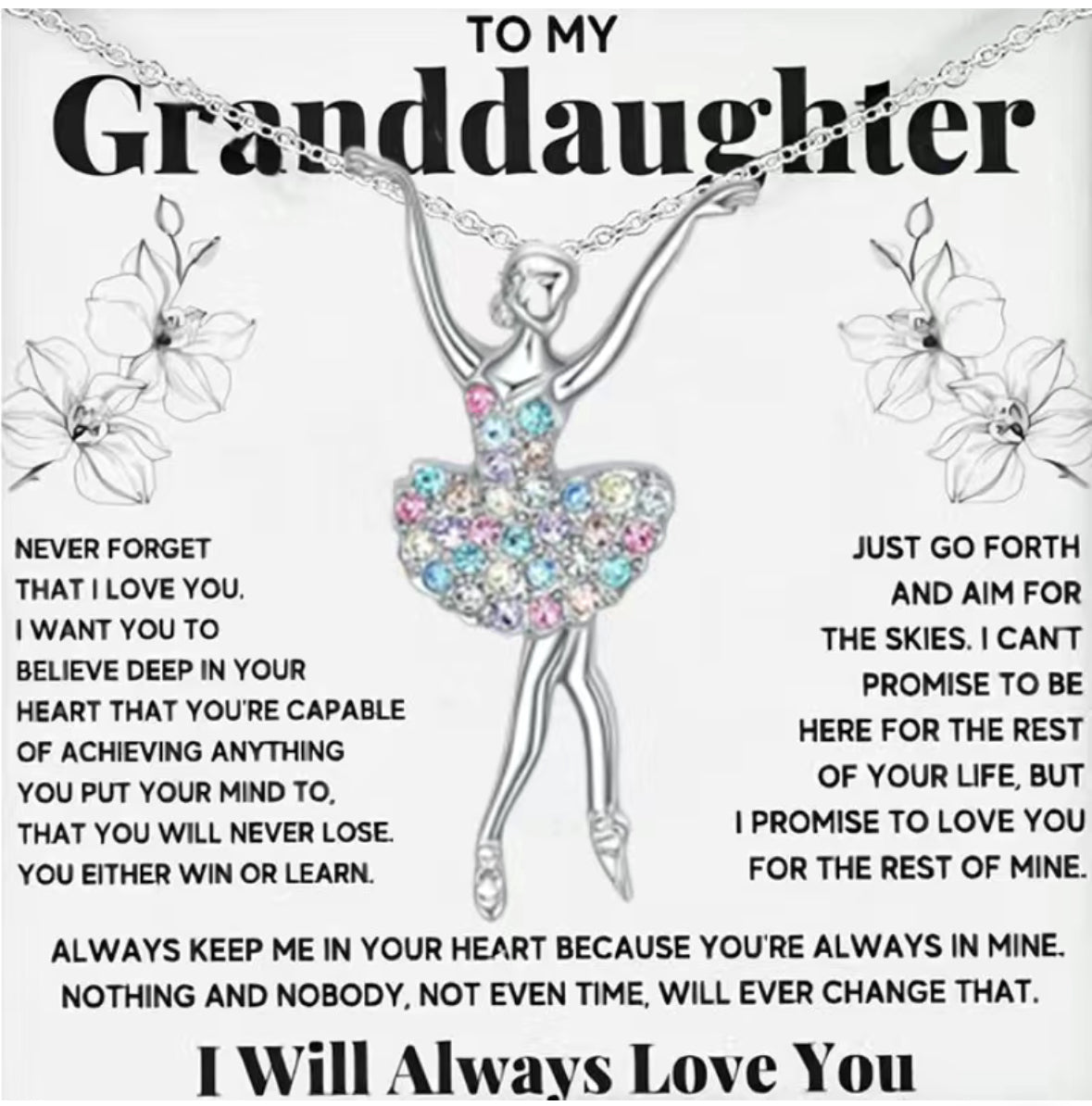 TO MY GRANDMA BALLERINA NECKLACE