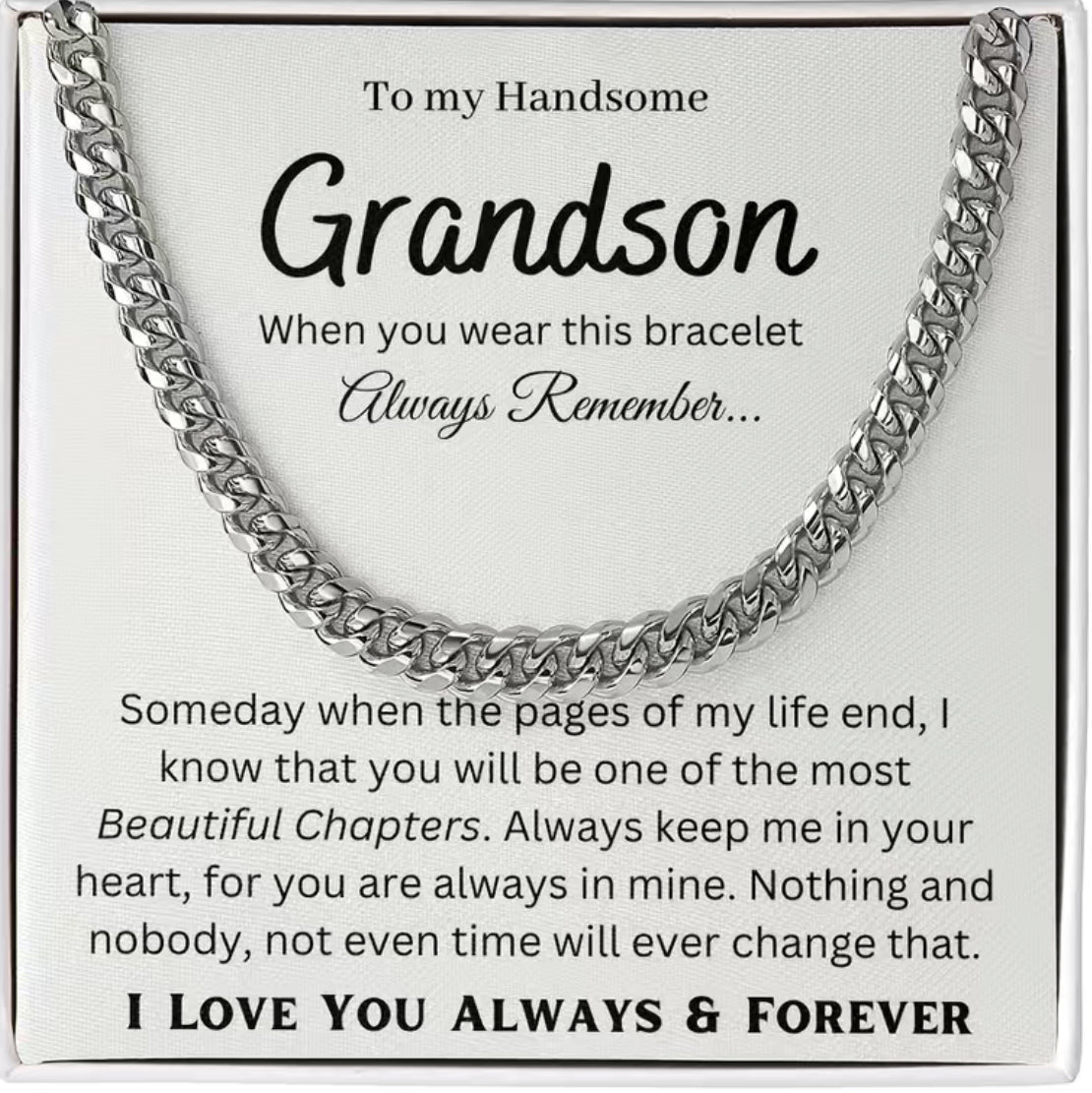 TO MY HANDSOME GRANDSON NECKLACE