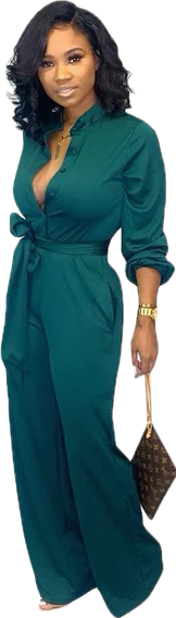 GREEN PANTS ROMPER