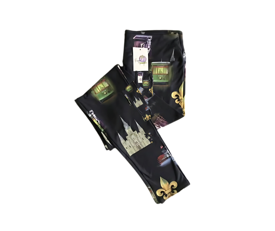 LADIES MARDI GRAS NEW ORLEANS LEGGINGS