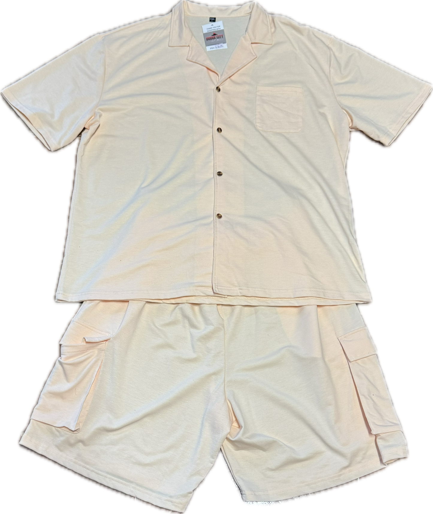 Men’s Casual Button Down 2 Pcs