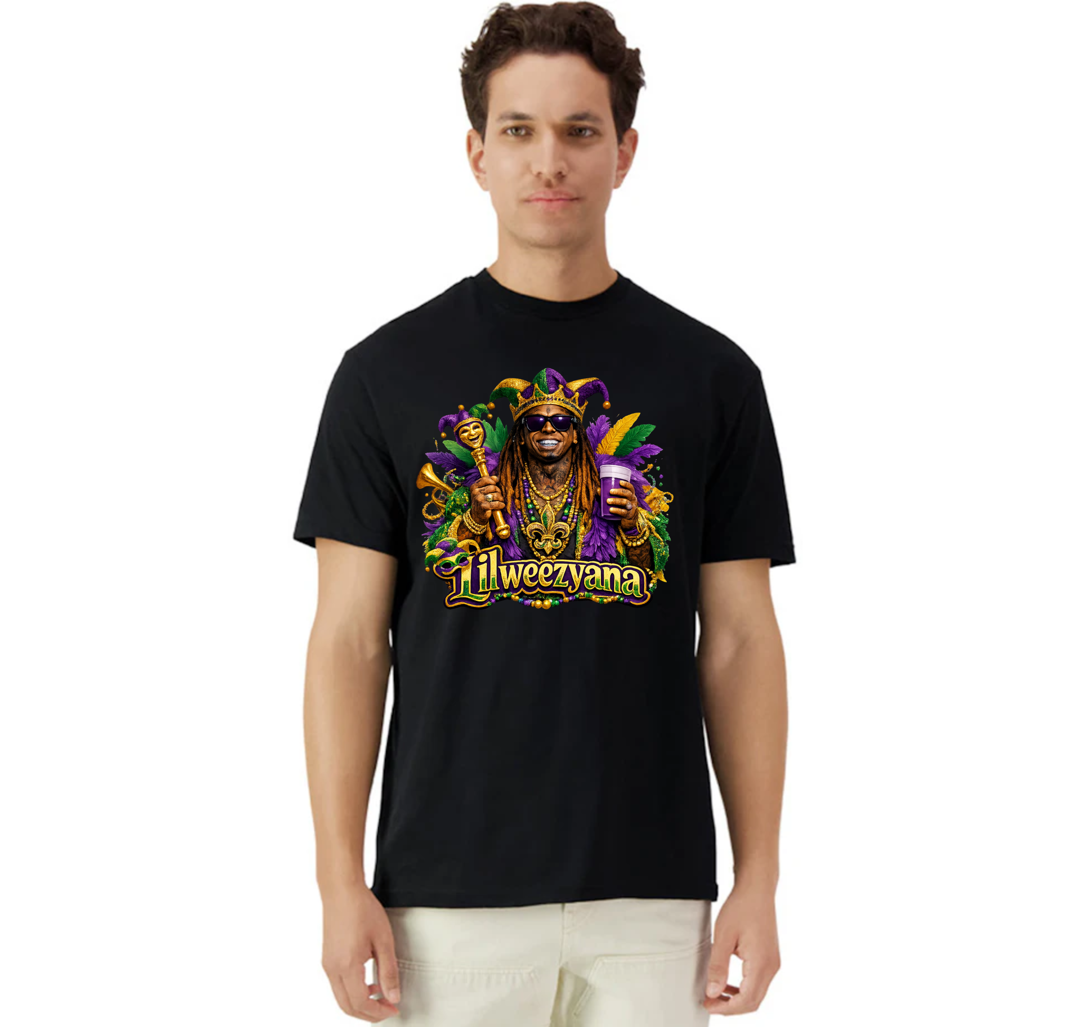 MARDI GRAS 99 Tシャツ バンドT JocMyStyle Lilweezyana Mardi Gras Shirt – Dodge City Apparel