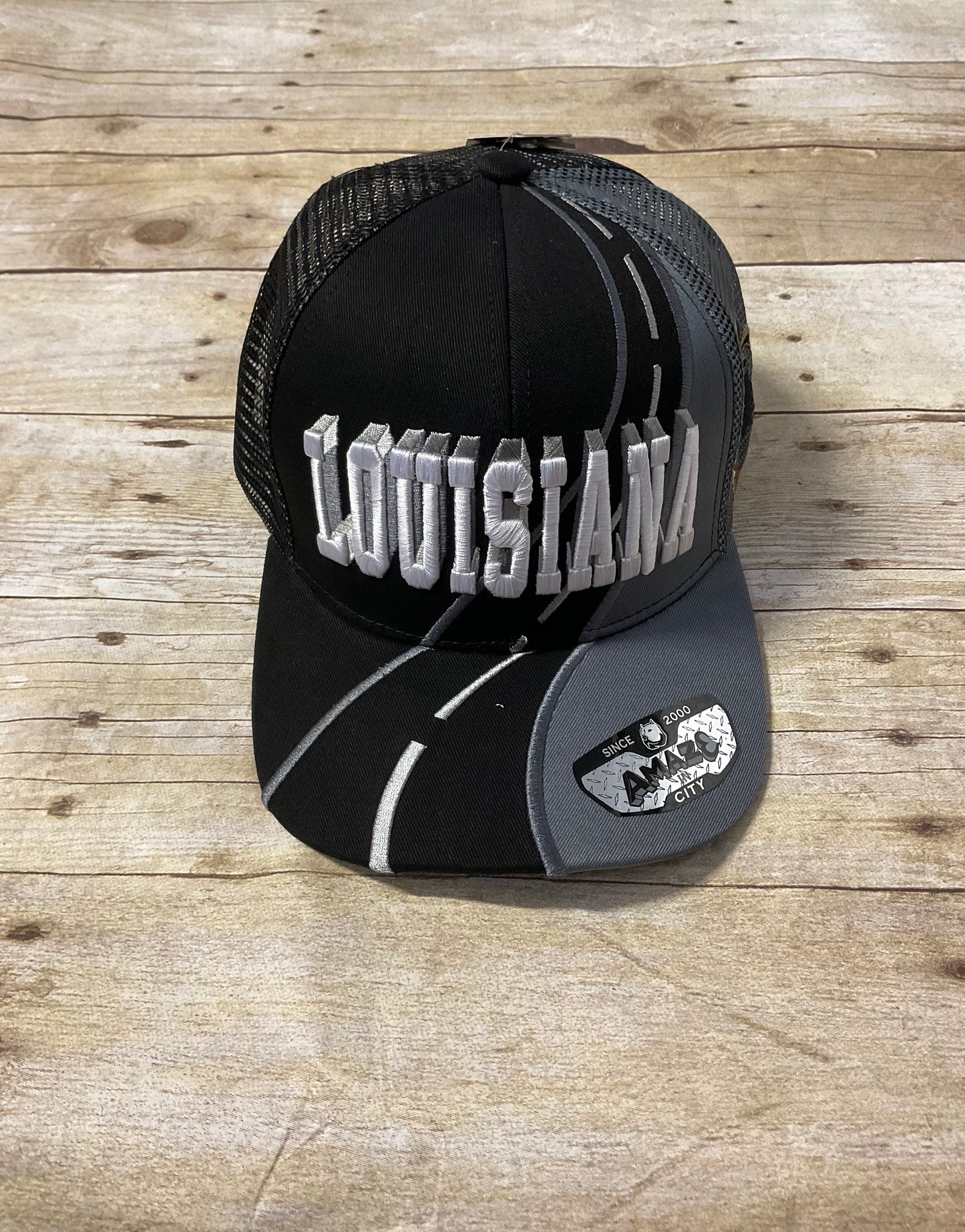 BLACK/GREY LOUISIANA HAT