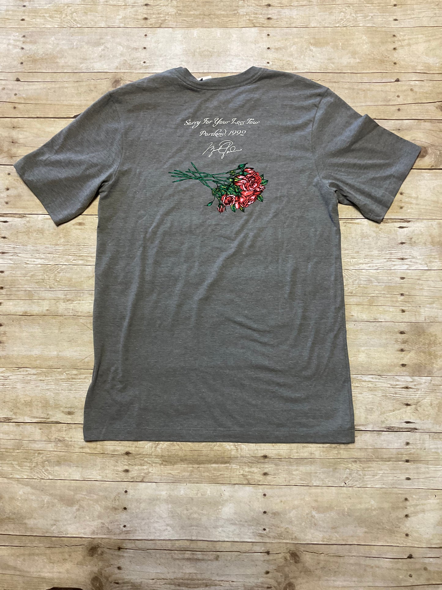 MENS GRAY GRAPHIC TEE