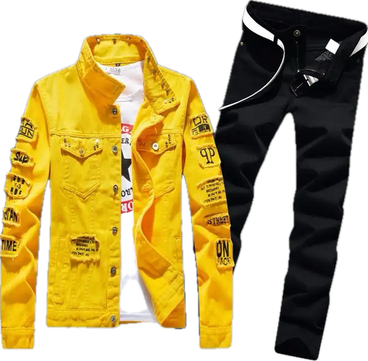 MEN YELLOW & BLACK 4 PC