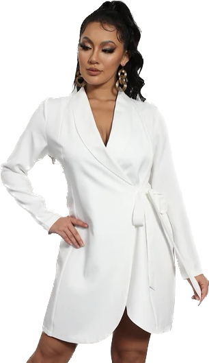 WHITE BUSINESS CASUAL DRESS