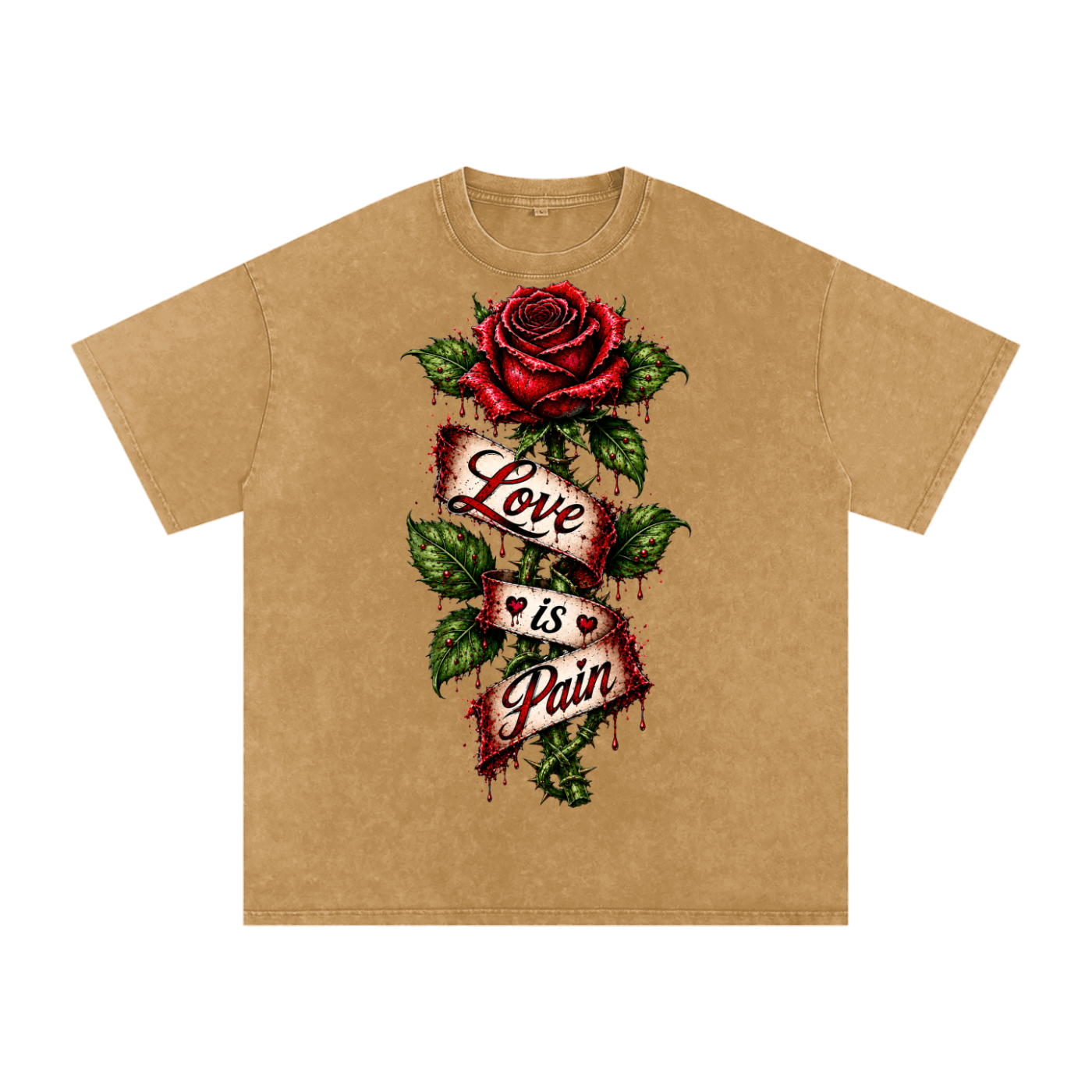 Snow Washed Oversized Cotton T-Shirt