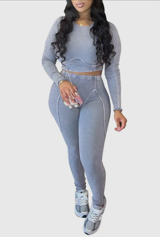 LADIES GREY 2 PIECE