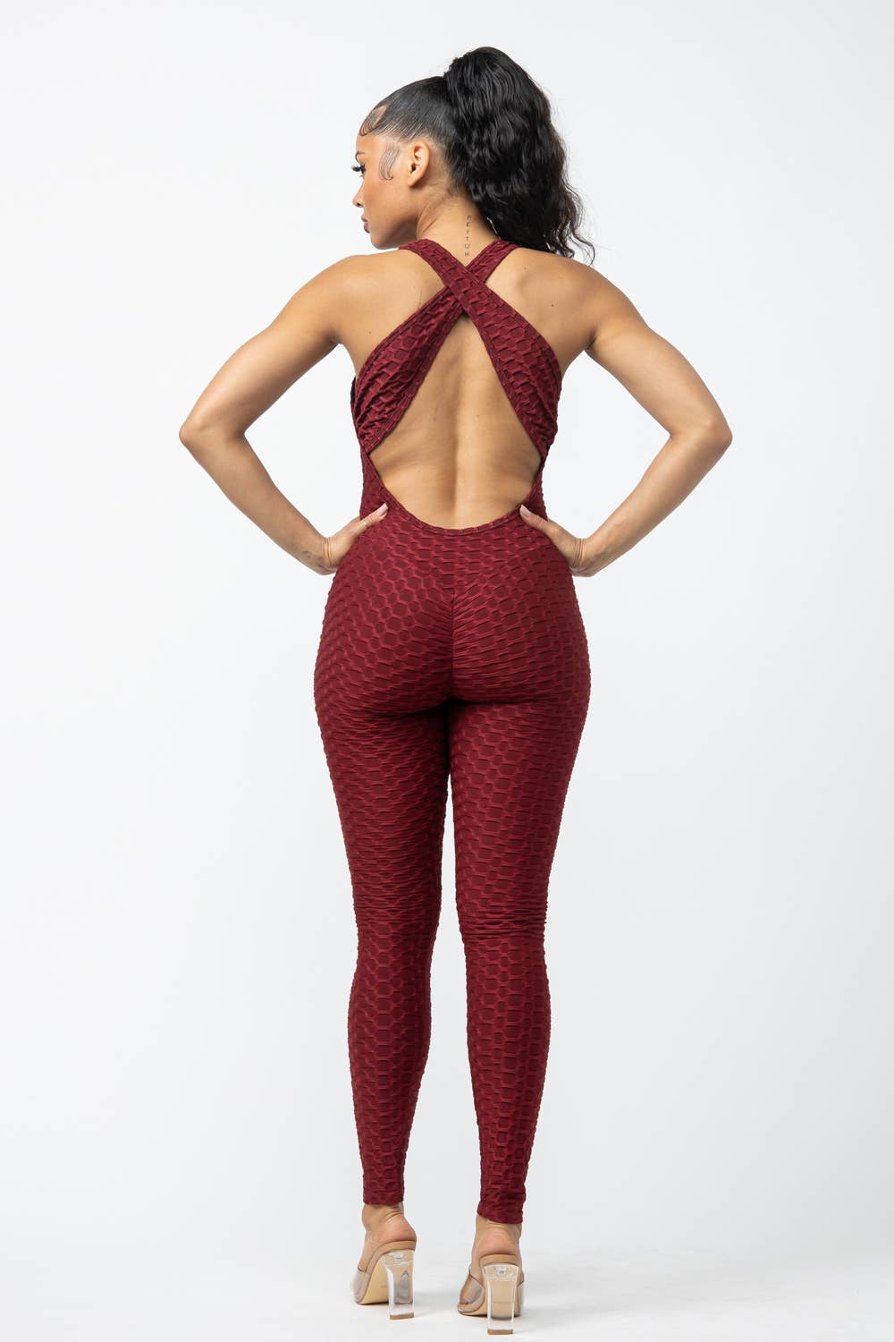 Julia by LoveJ - Sleeveless Cross Back Jumpsuit