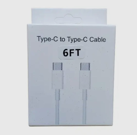 6FT TYPE C TO TYPE C CHARGER CABLE