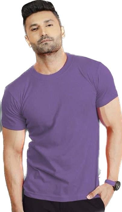 MEN STYLE WEAR PURPLE T SHIRT