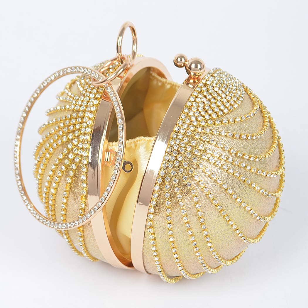 3AM BY H&D ACCESSORIES - Rhinestone Round Party Clutch