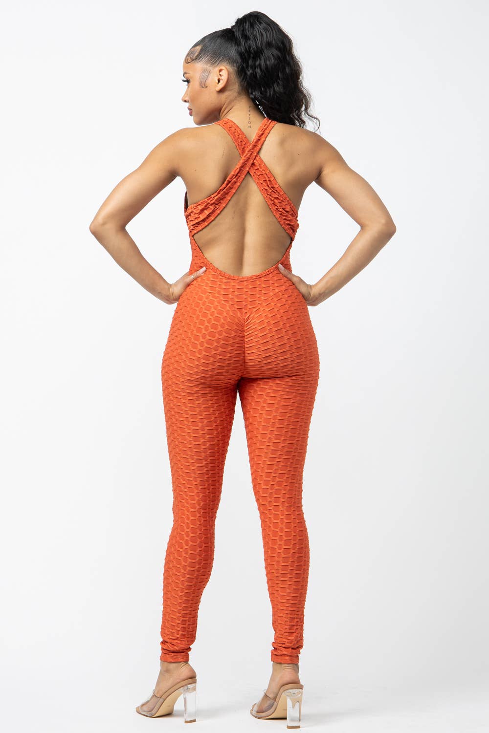 Julia by LoveJ - Sleeveless Cross Back Jumpsuit