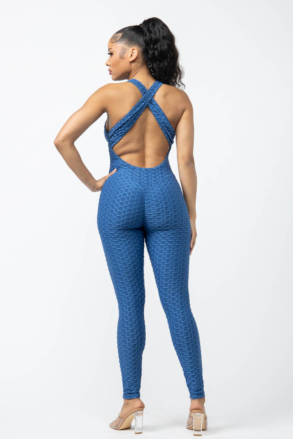 Julia by LoveJ - Sleeveless Cross Back Jumpsuit