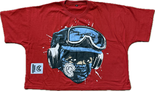 Men’s Big Draco Head & Headphone Crop Top