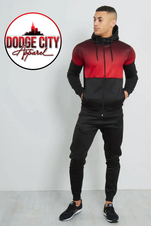 MEN RED & BLACK TRACKSUIT