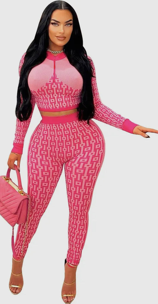 LADIES ROSE PINK 2 PIECE