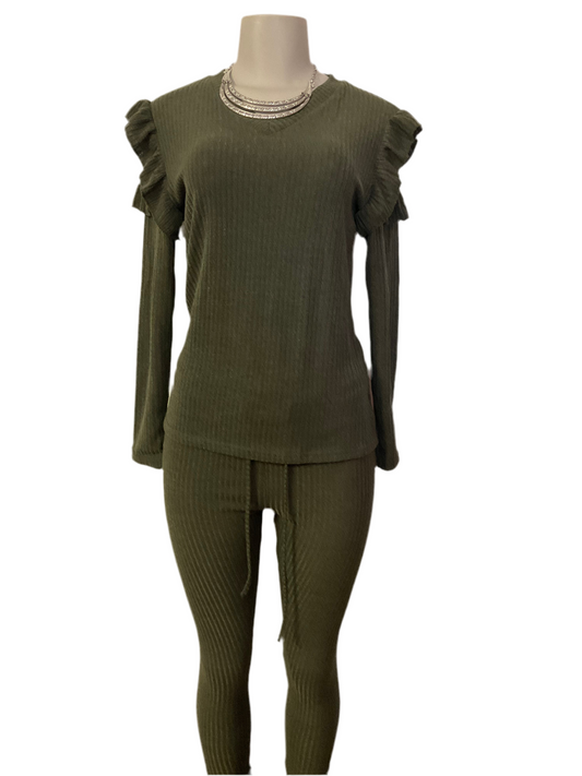 OLIVE LOUNGE WEAR 2 PIECE