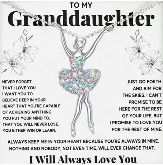 TO MY GRANDMA BALLERINA NECKLACE