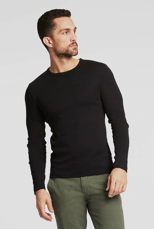 MEN’S BLACK CREW NECK LONG SLEEVE SHIRT