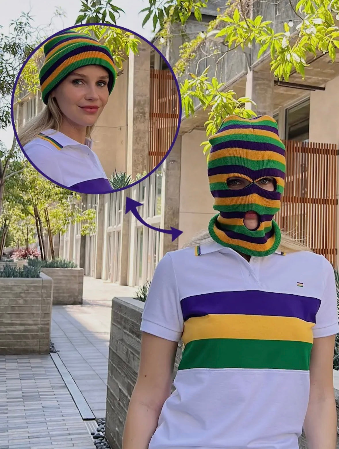 MARDI GRAS SKI MASK