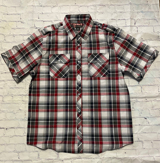 MENS PLAID BUTTON DOWN SHIRT