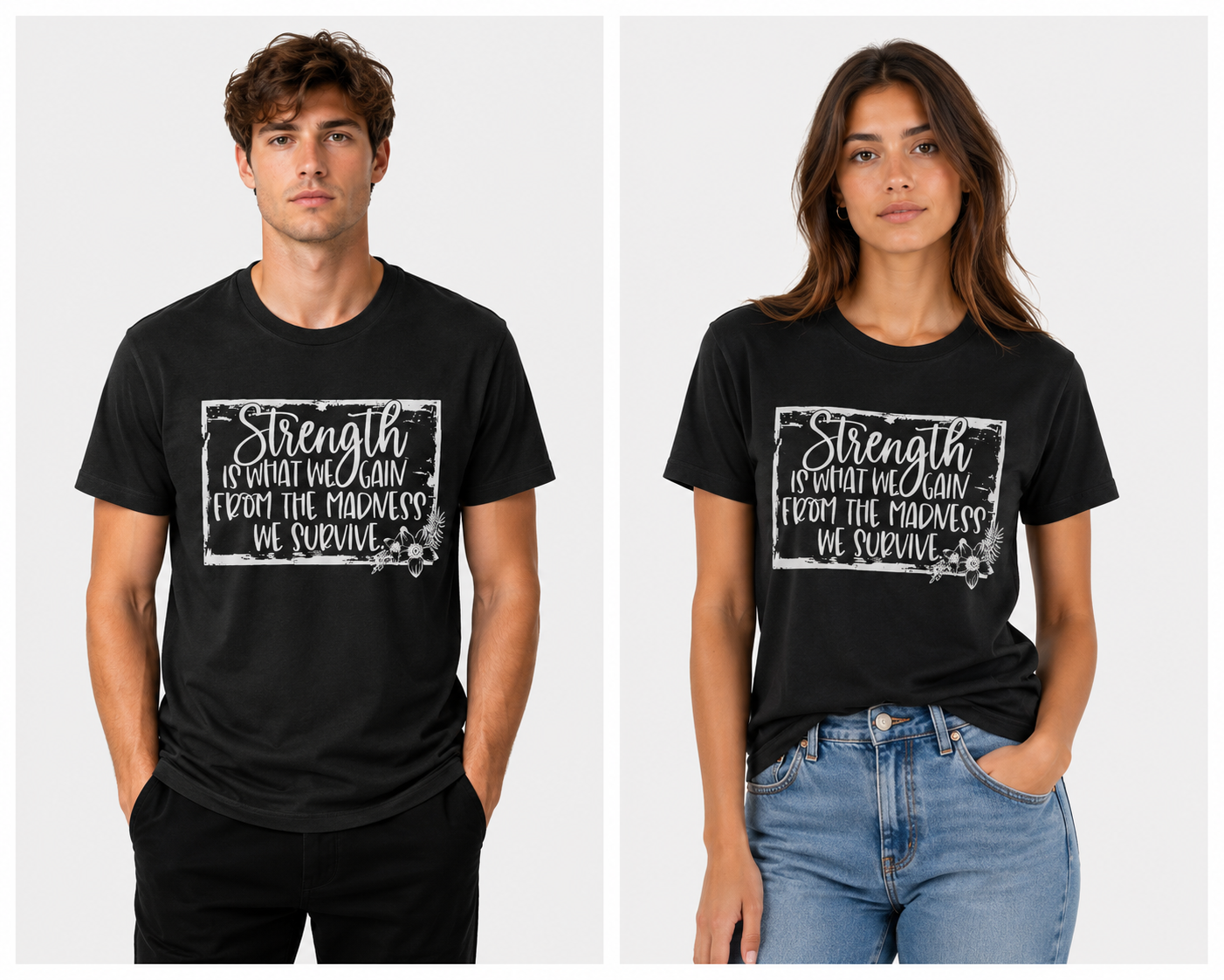 JocMyStyle Faith Strength Graphic Tee