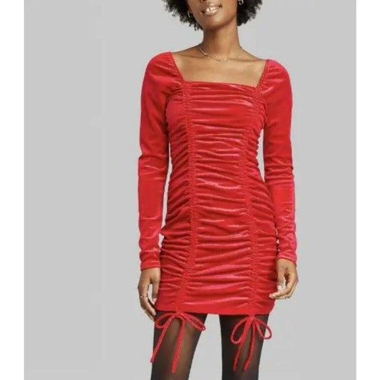 RED VELVET MINI DRESS