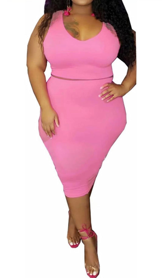 LIGHT PINK 2 PIECE SKIRT