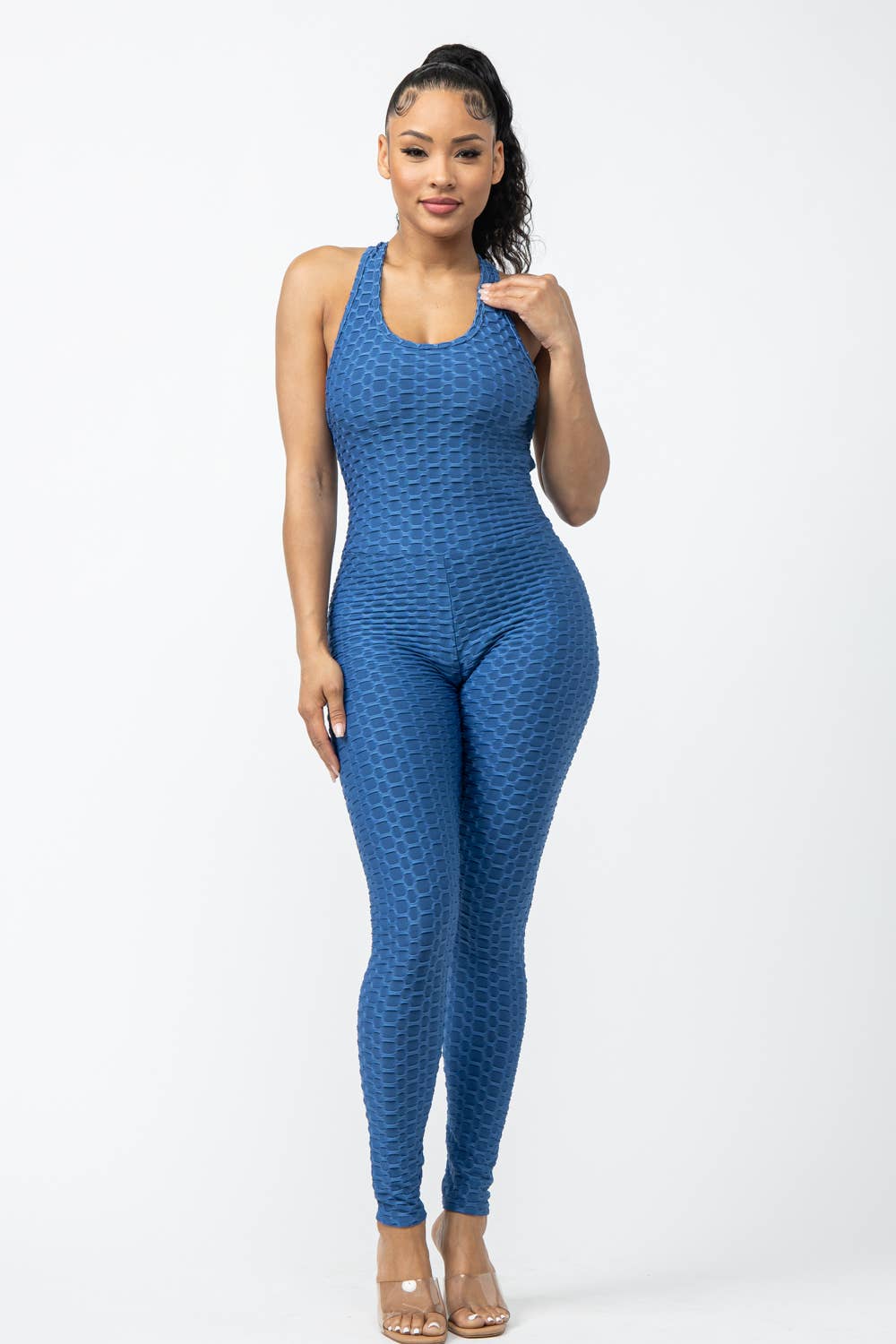 Julia by LoveJ - Sleeveless Cross Back Jumpsuit