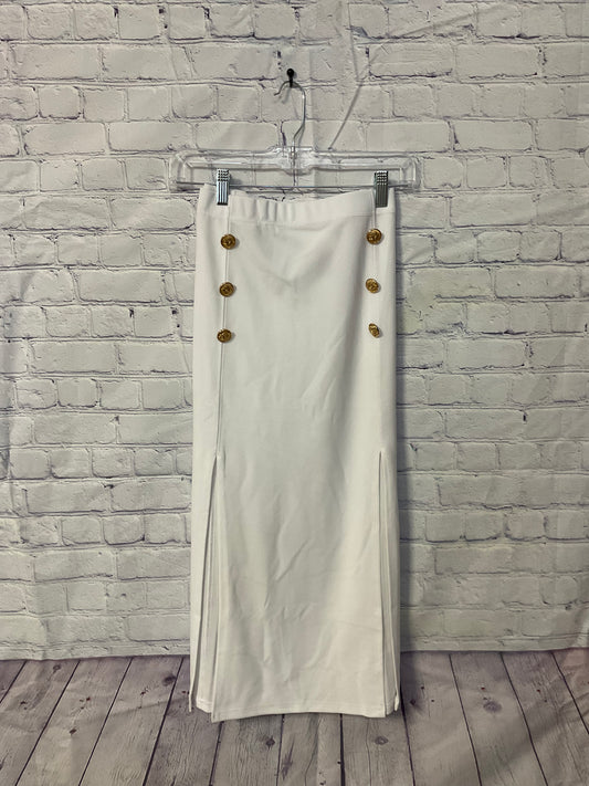 WHITE PLUS SIZE PENCIL SKIRT