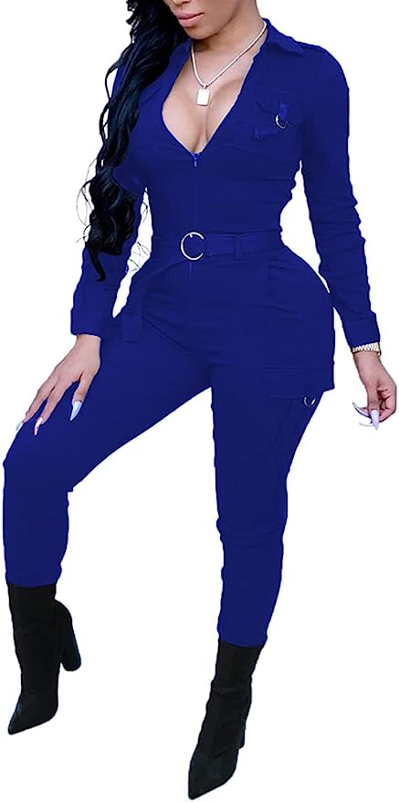 ROYAL BLUE PANTS ROMPER