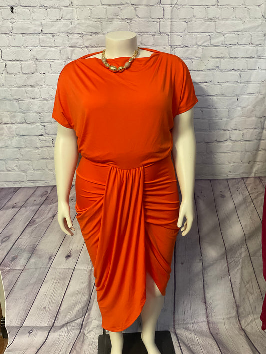 ORANGE FLOW DRESS