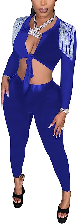 ROYAL BLUE TASSEL 2 PIECE